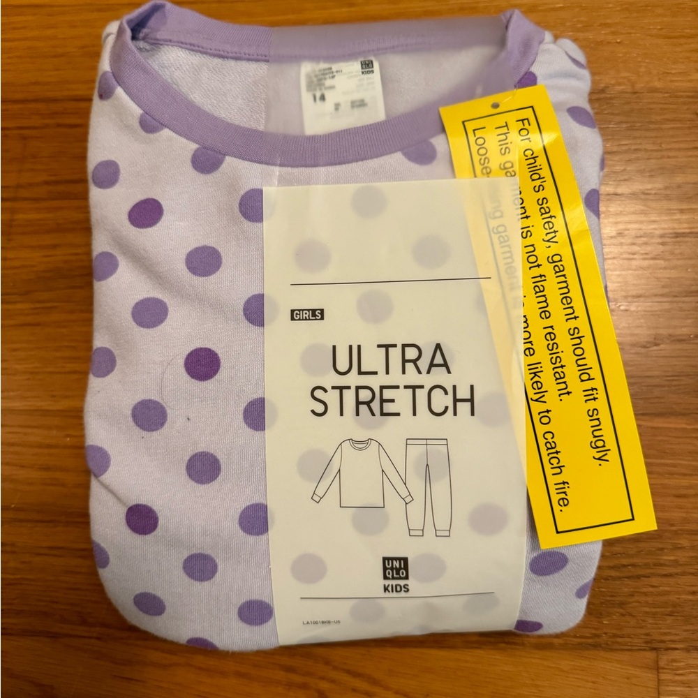 UNIQLO GIRLS ULTRA STRETCH L/S SWEAT SET